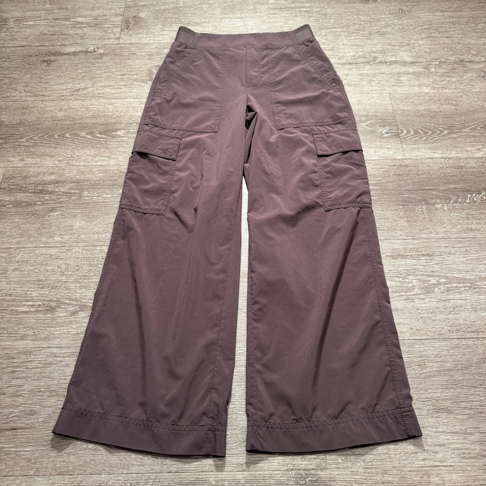 Athleta Pants Women 0 Brown Brooklyn Heights High Rise Cargo Pants 25x26 Baggy
